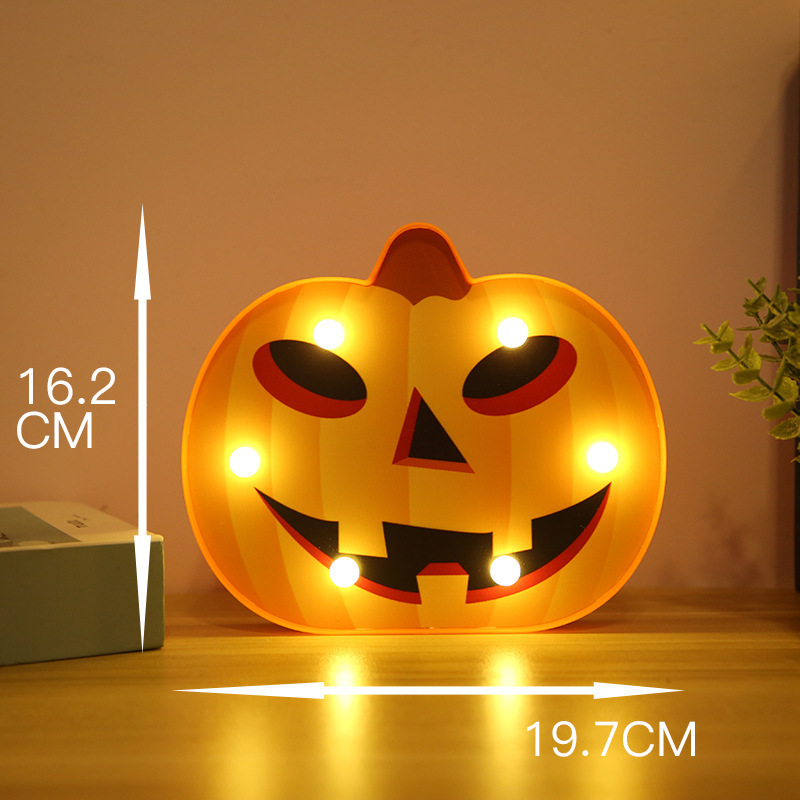 Decorative Halloween Spider Bat Pumpkin Decoration Lights Ghost Festival Led Battery Night Light Ghost Skull Holiday light Decor