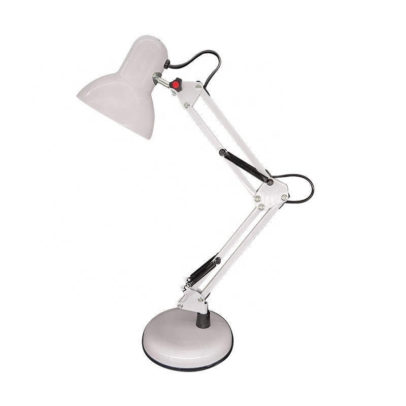 Modern Folding Iron Long Arm Led Bedroom Desk Reading Light Desk Lamp Long Swing Arm Desk Light Study Lamp