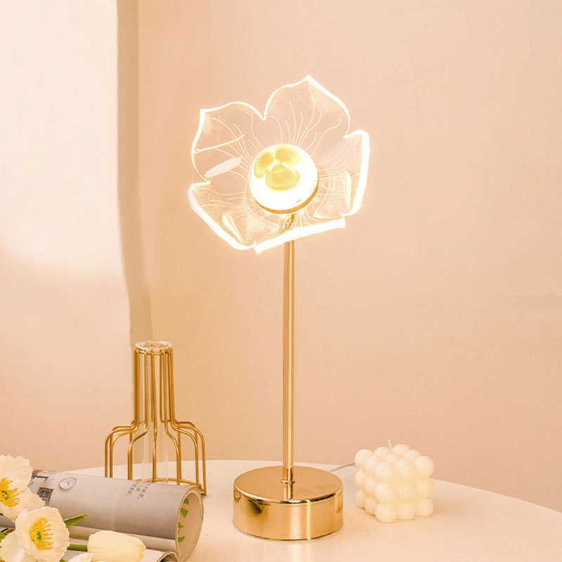 Modern Nodic Bedside  Rechargeable Butterfly Crystal Diamond Table Lamp Adjustable Metal Acrylic Desk Bedroom Led Night Light