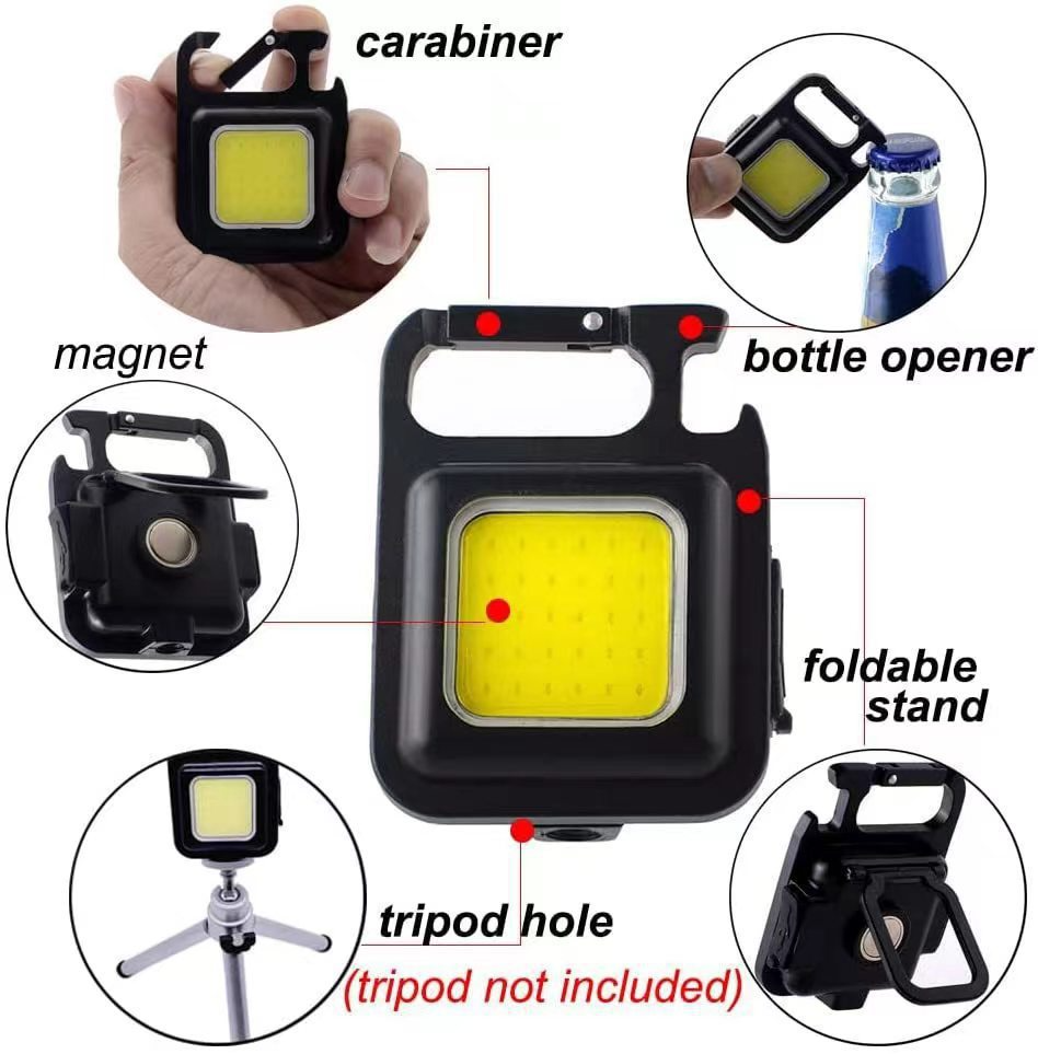 Mini Portable Camping Emergency Keychain COB Light