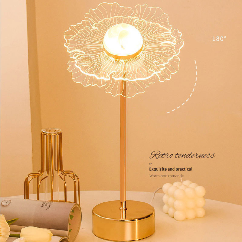 Modern Nodic Bedside  Rechargeable Butterfly Crystal Diamond Table Lamp Adjustable Metal Acrylic Desk Bedroom Led Night Light