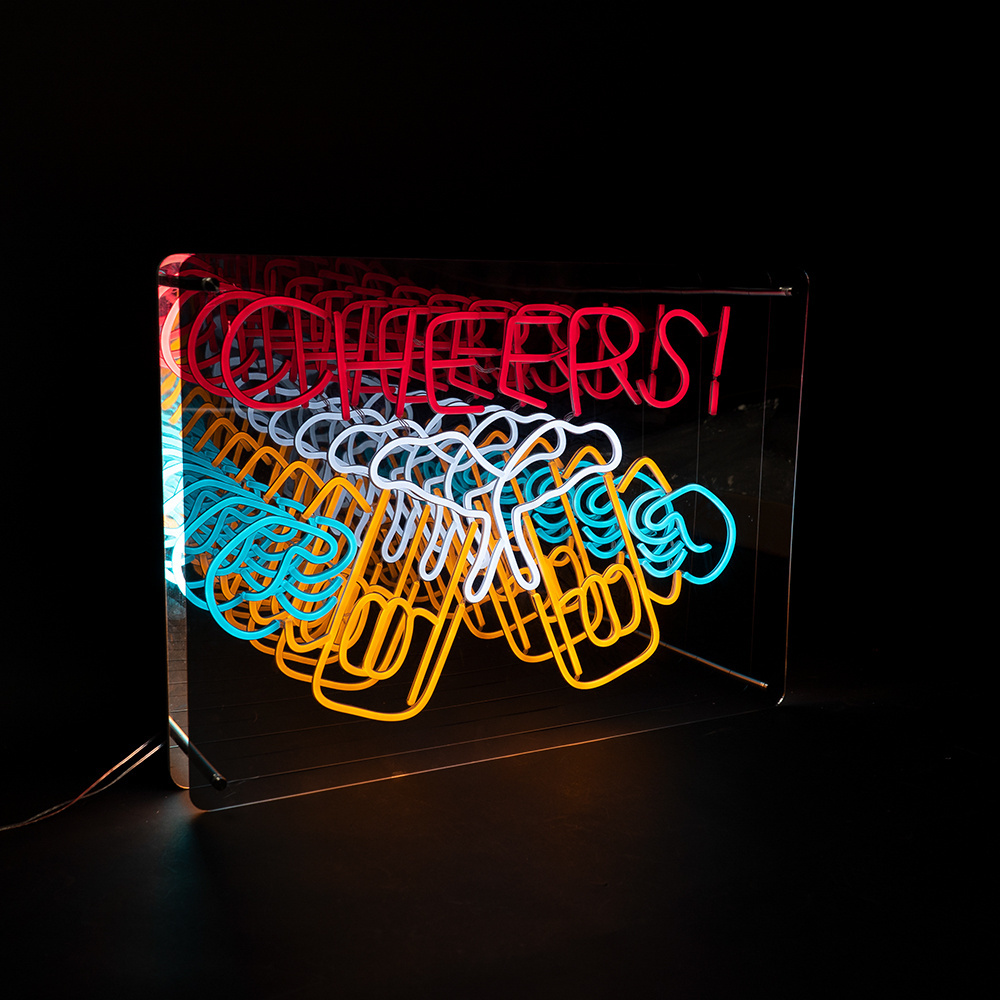 New technology hot sell 3D led neon mirror infinity effect decoration mirror RGB light customized product