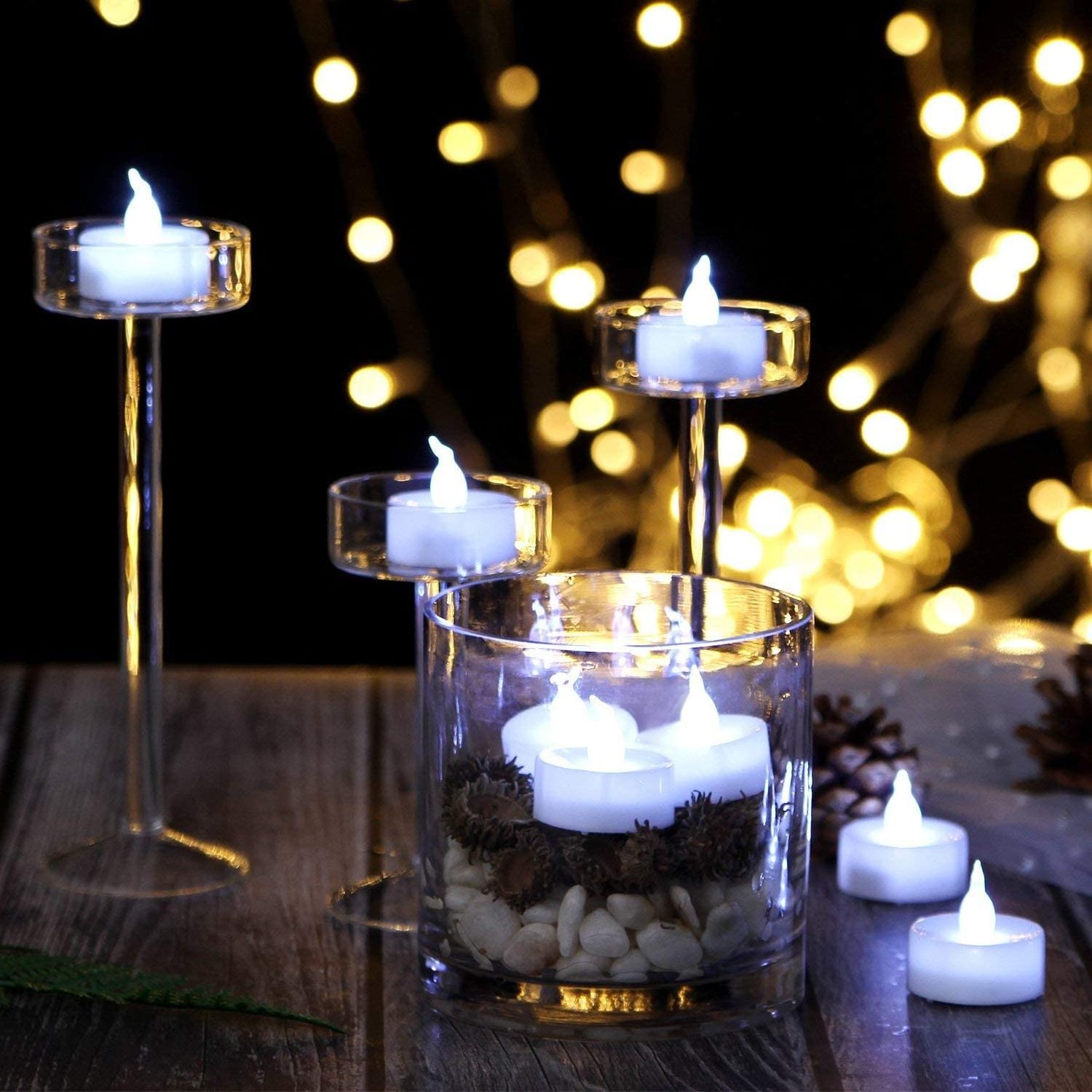 Home Decoration LED Electric Flameless Candle Lights Remote Control Battery Operated LED Tea Light