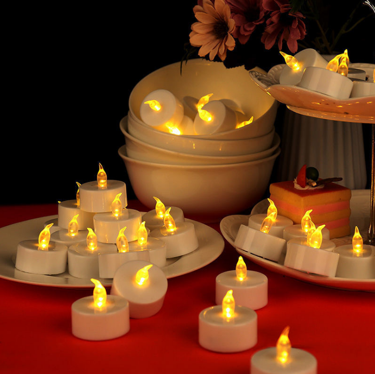 Home Decoration LED Electric Flameless Candle Lights Remote Control Battery Operated LED Tea Light