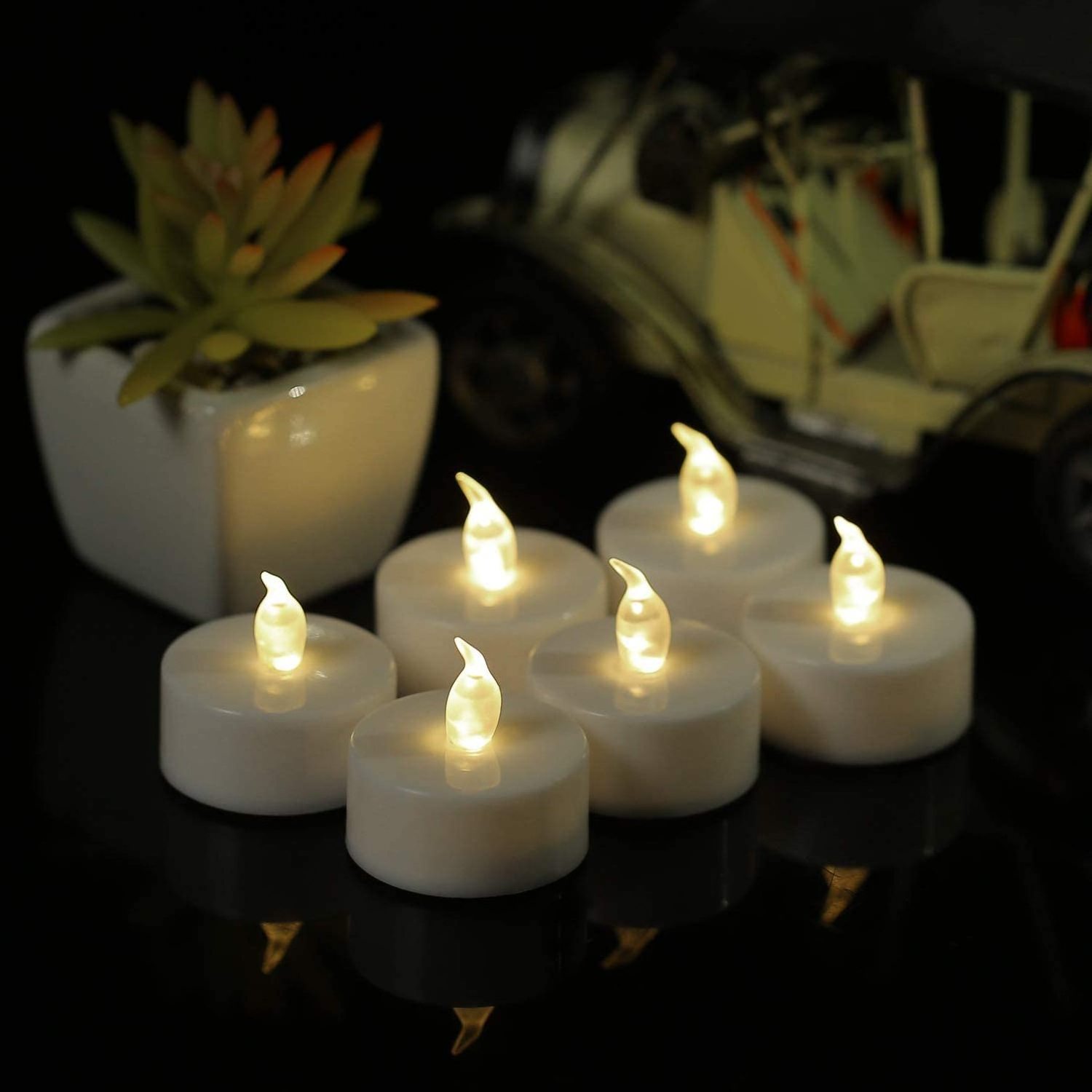 Home Decoration LED Electric Flameless Candle Lights Remote Control Battery Operated LED Tea Light