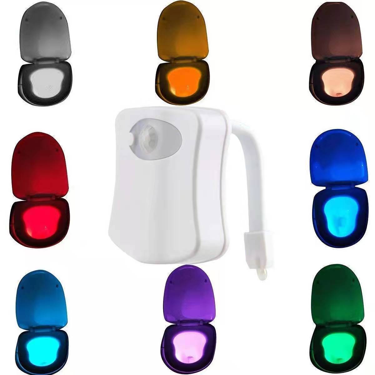 Smart Motion Sensor Toilet Seat Night Light 8 Colors Waterproof Backlight For Toilet Bowl