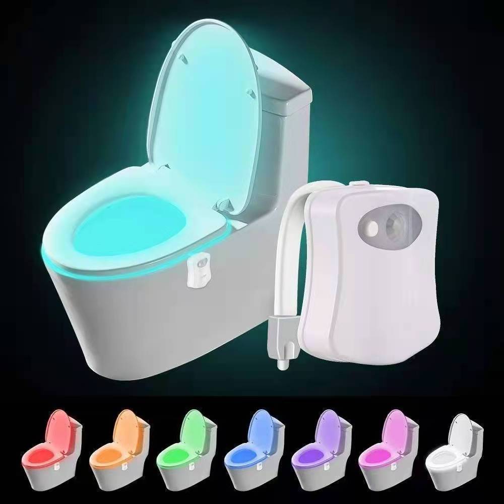 Smart Motion Sensor Toilet Seat Night Light 8 Colors Waterproof Backlight For Toilet Bowl