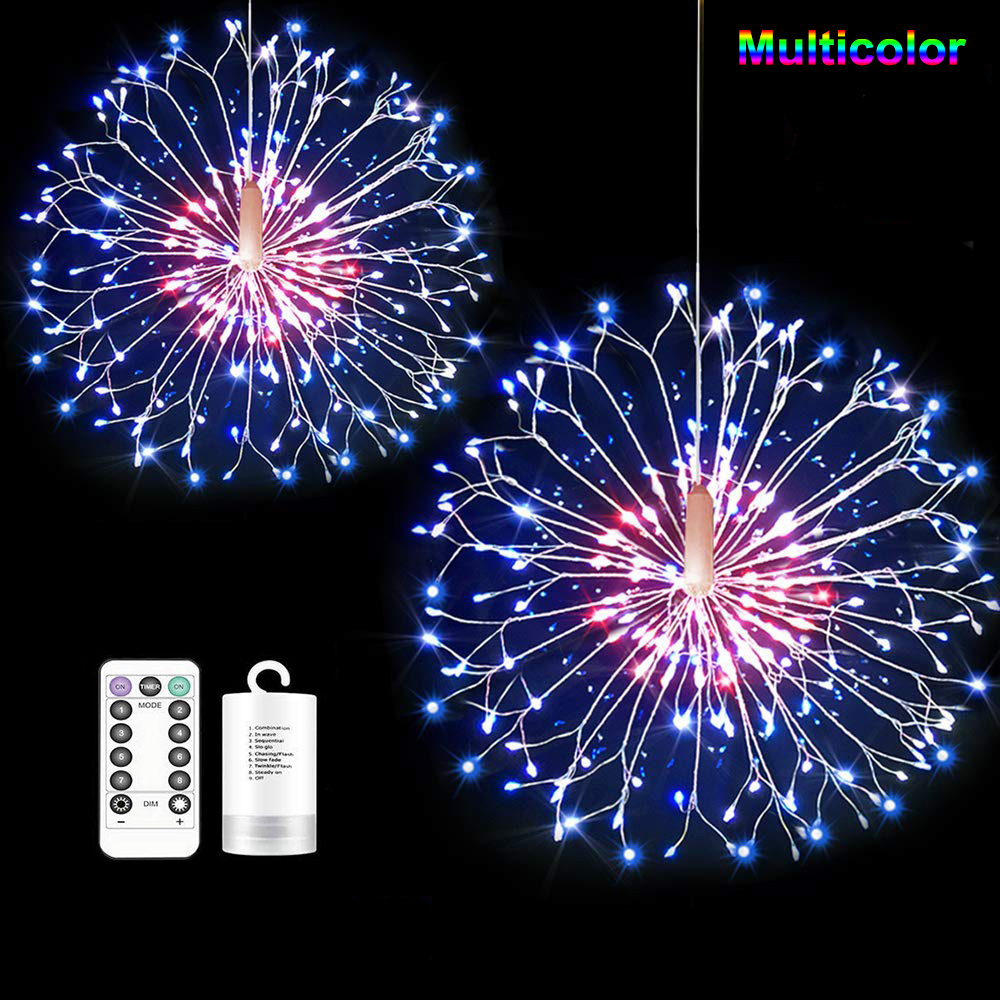 Garden Room  Decoration Battery Operated Firework Light LED Firework  Lantern Led String Fairy Light