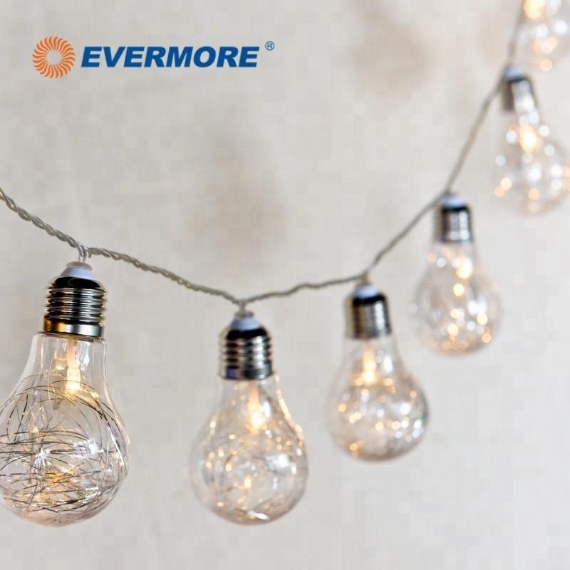 Evermore Battery Operated Edison Bulb Led String Light Chain for Outdoor