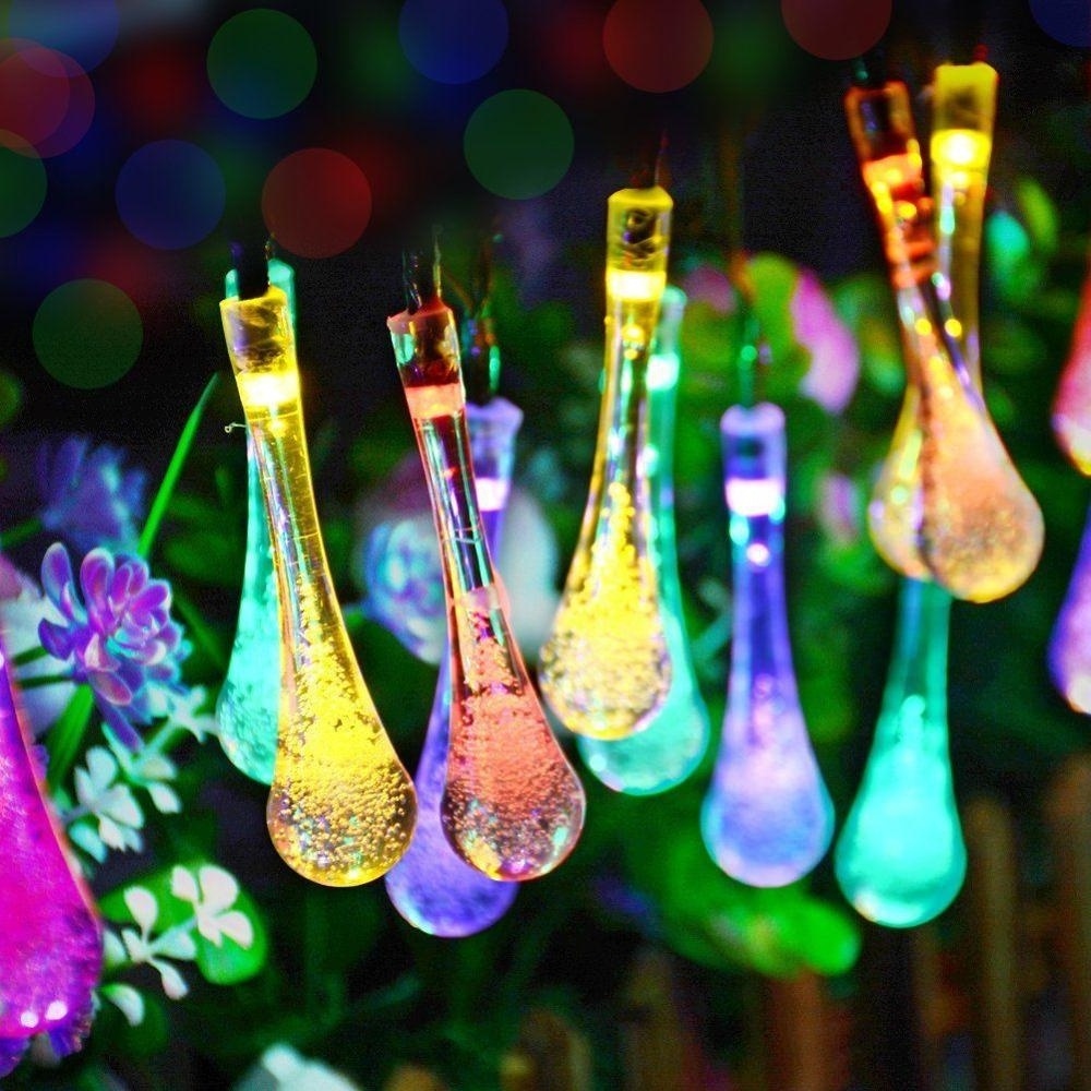 Evermore Outdoor Garden Holiday  Decoration Water Drop Crystal Ball Solar Led String Lights