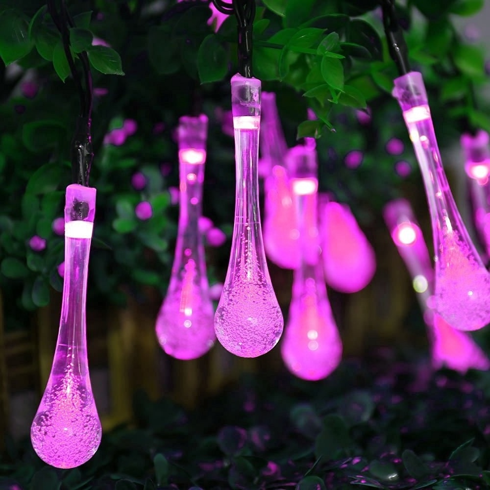 Evermore Outdoor Garden Holiday  Decoration Water Drop Crystal Ball Solar Led String Lights