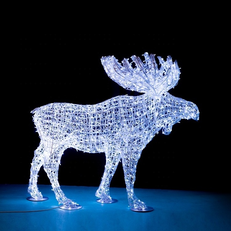 3d large led christmas gift box/polar bear/umbrella/reindeer/wing decoration led motif lights for street