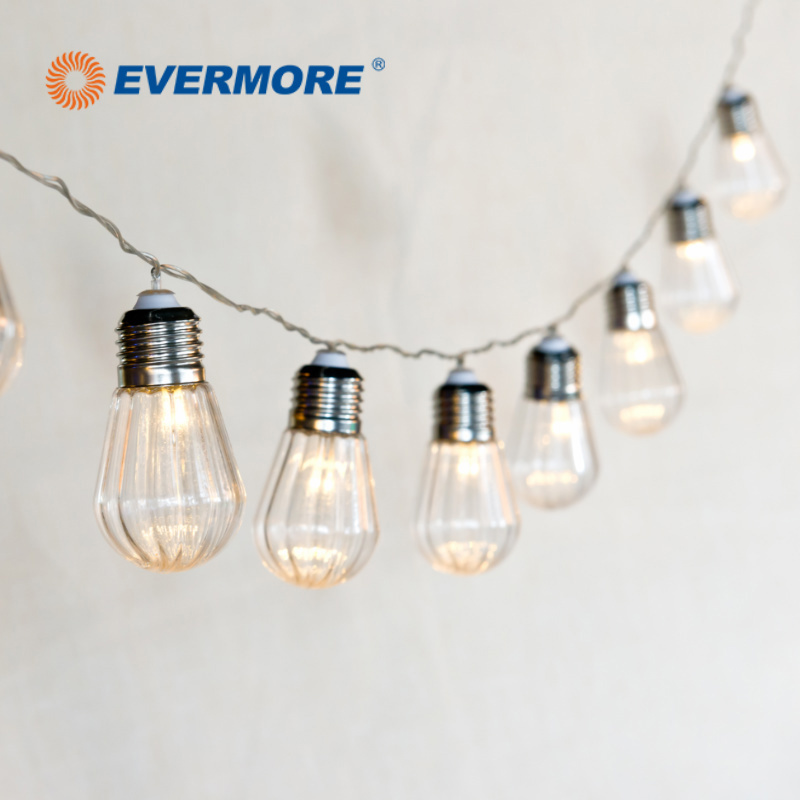 EVERMORE Battery Operated Decorative Filament Edison Bulbs LED String Light