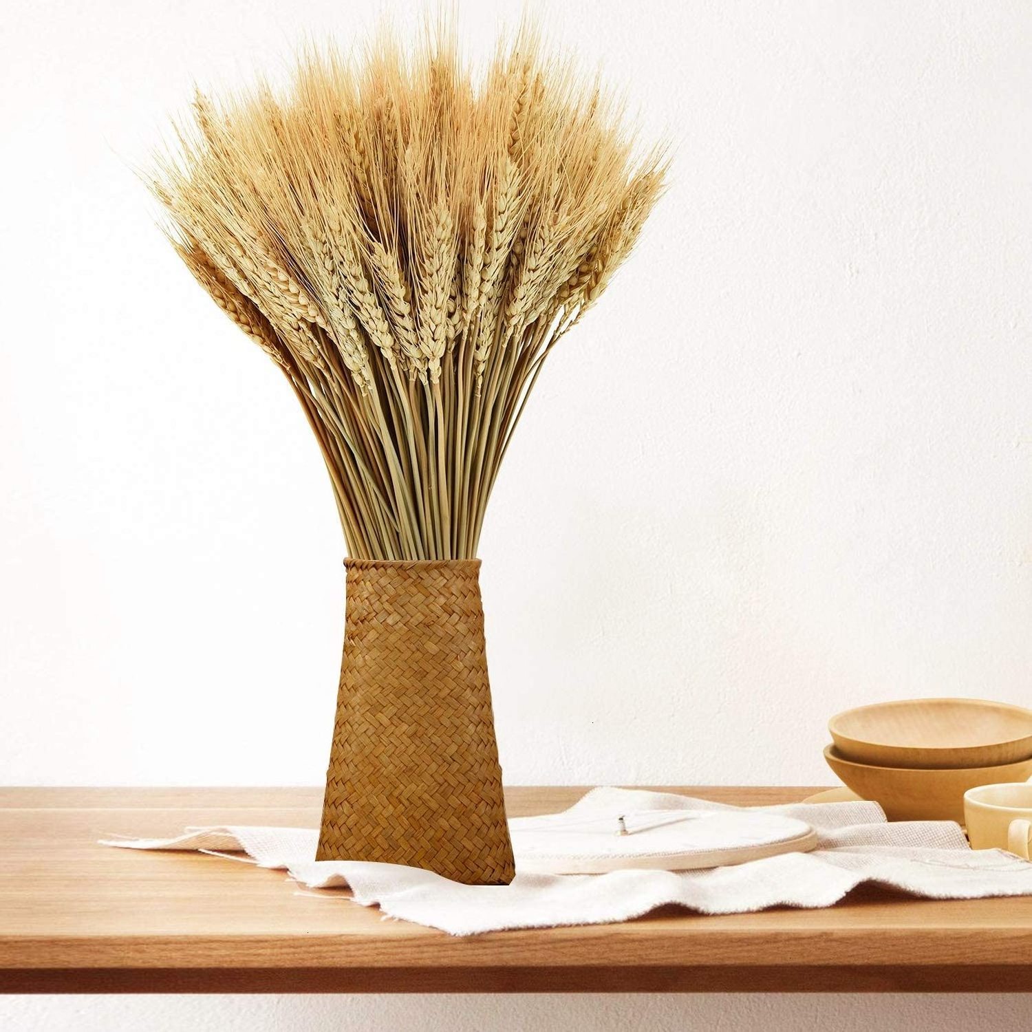 Dried Wheat Stalks 100 Stems 100% Natural Wheat Decor for Home Kitchen Christmas Wedding  Pampas Grass Dried Flowers