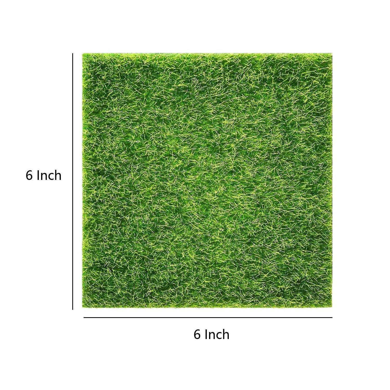 Green Tabletop Decor Garden Grass Lawn Synthetic Turf Mat Thick Faux Artificial Grass For Dollhouse Ornament Diy Decoration