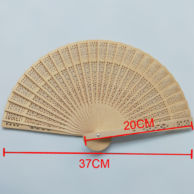 Eco-Friendly Traditional  Wooden Hand Fans With Metal Rings Bamboo Fan for Personalized Gift Hand Folding Fans