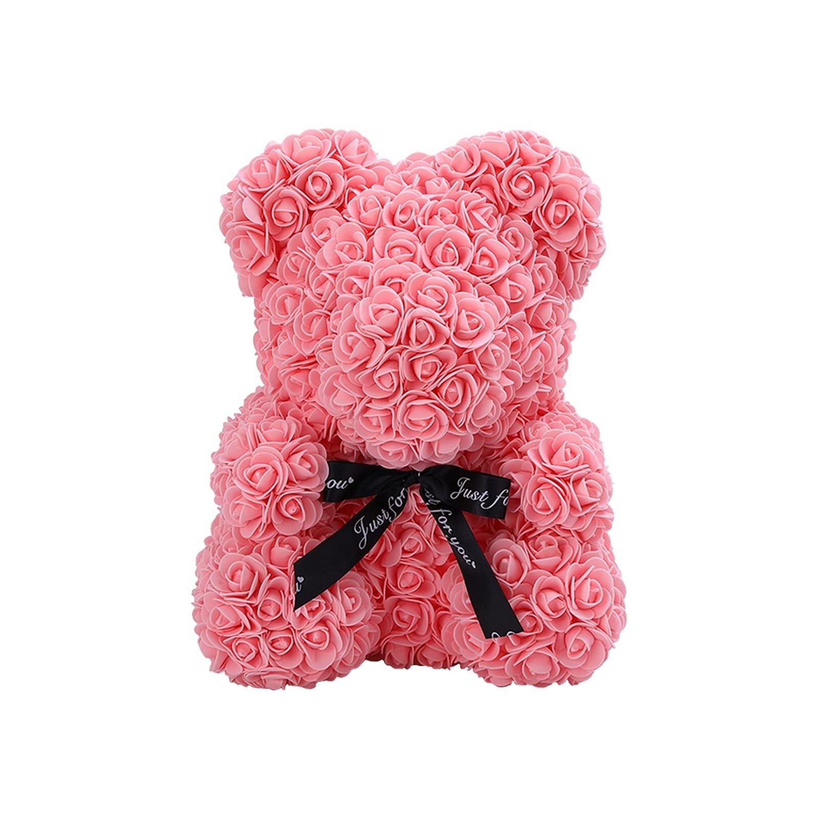 Valentines Gift 40Cm Roses Foam Red Gifts Mini Preserved Valentine Rose Bear Teddy Bears Artificial Flowers With Box