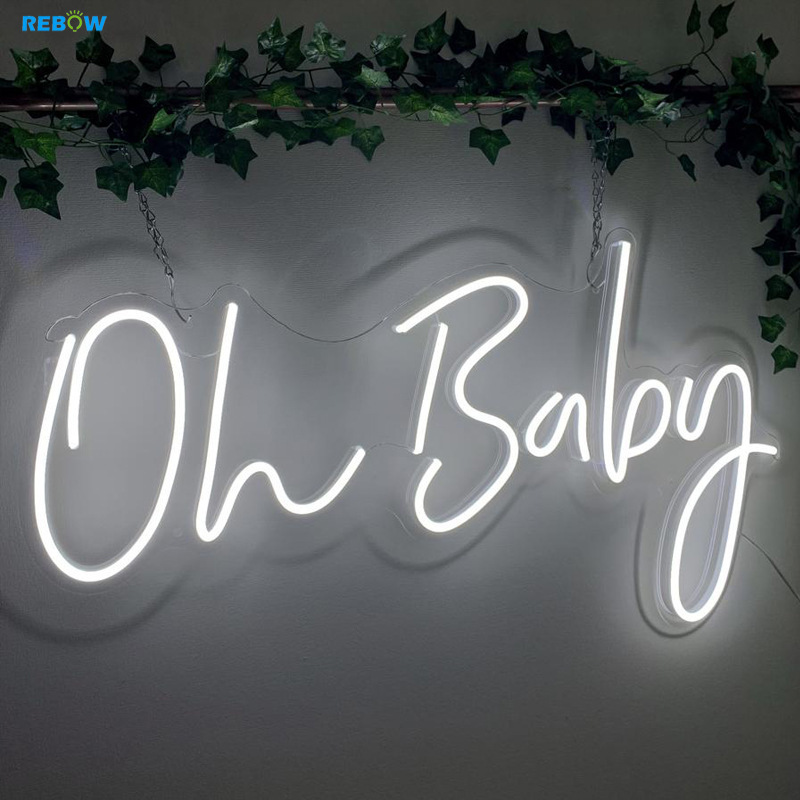 Wholesale Led Advertising Oh Baby Neon Sign Custom Flex Diy Neon Light Signs Custom Neon Sign For Wedding Bar Party Decoration