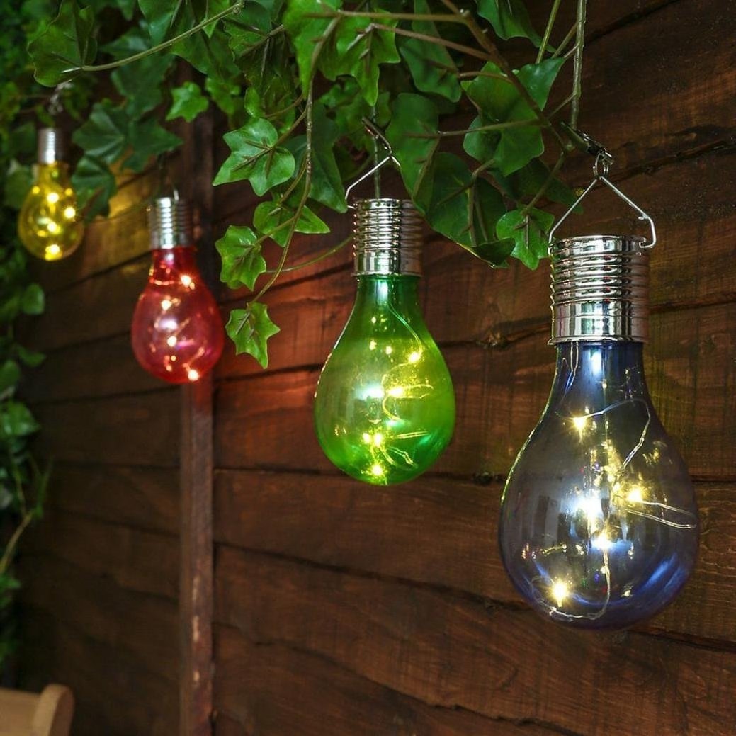 Outdoor Garden Decoration Industrial Rewind Hanging garden led outdoor solar light bulb