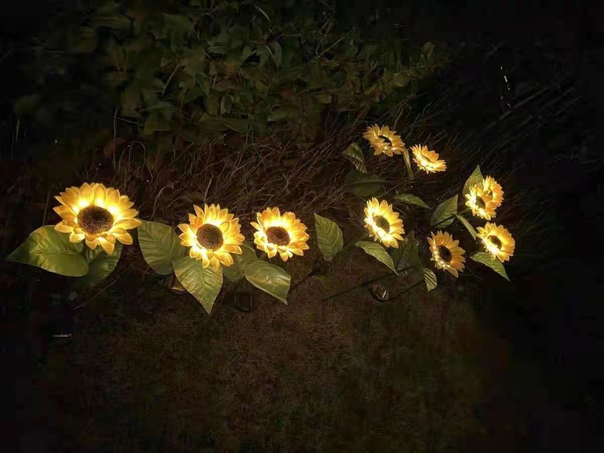 Outdoor waterproof sunflower lamp solor garden decoration light garden decor solar lights