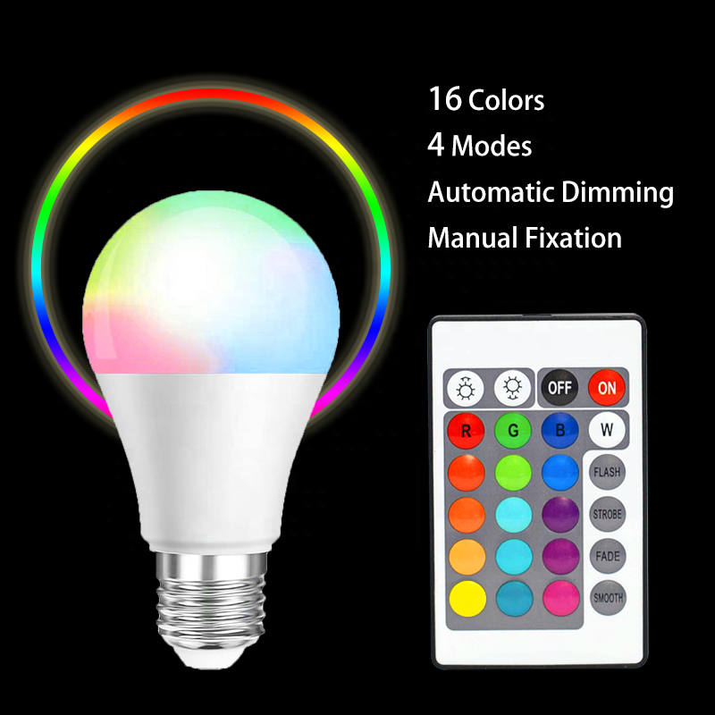 Smart Led Light A70 Indoor 220V Color Changing E27 E26 B22 10W Tuya Smart Remote Control RGB Bulb Light 3W 5W 10W 15W For Living