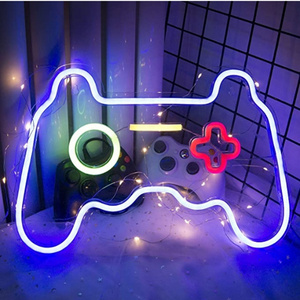 Hot Sale Game Shaped Neon Lights Gamepad Controller Led Sign Gifts For Gaming Zone Party Wall Hanging Home Decor Light