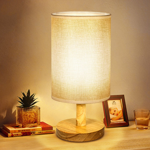 Hot Sale LED Reading lamp Linen lampshade lights Decor lighting Bedroom Indoor Night Lights