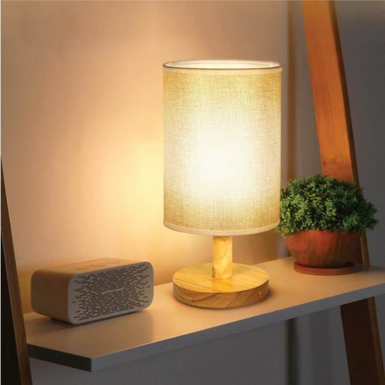 Hot Sale LED Reading lamp Linen lampshade lights Decor lighting Bedroom Indoor Night Lights