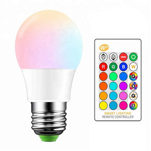 Indoor Decoration Remote Control 5W E27 RGB SMD LED Smart  Light Bulbs LED Bulb Light