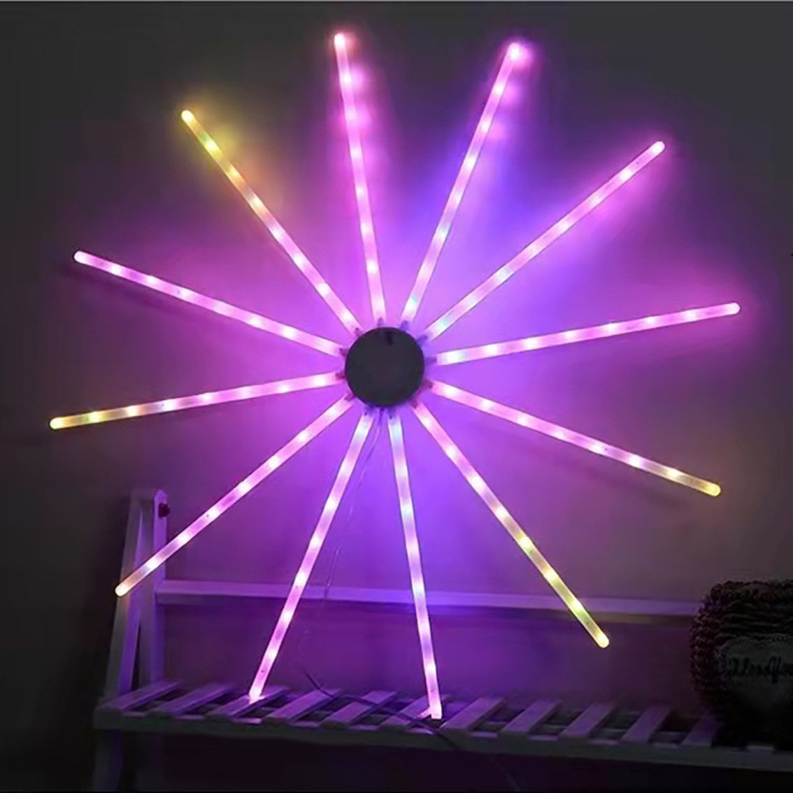 Wholesale LED Smart Exploding stars light RGB APP Control Decoration Magic RGB Strip Fireworks Led Christmas Decor Night Lights