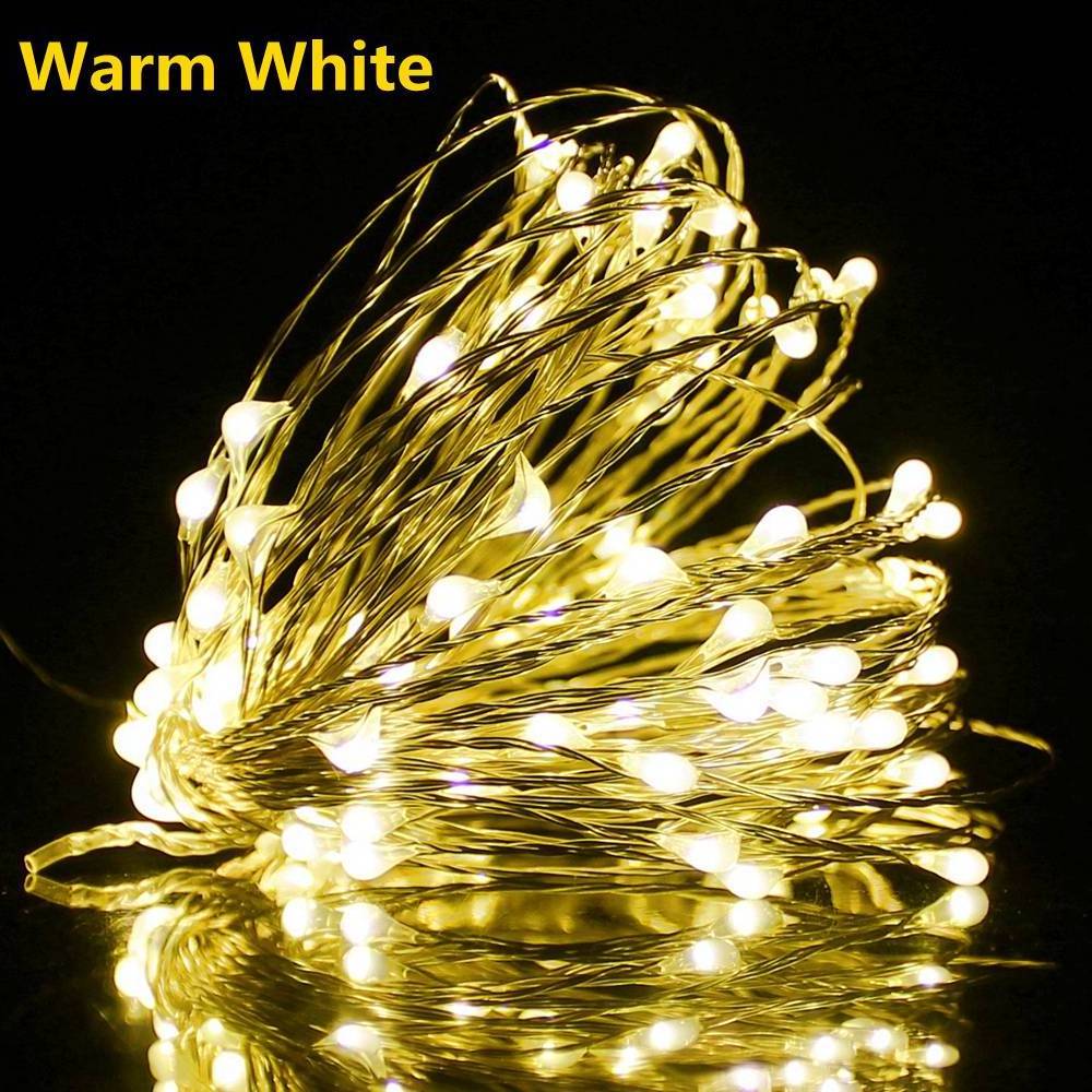 5M 10M 20M Waterproof Remote Control Fairy Lights Battery Operated String Copper Wire Led String Lights With Timer