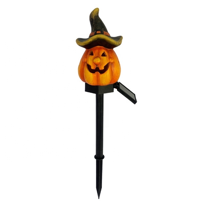 Solar Garden Halloween Stake Lights Pumpkin Landscape Lighting Solar Pathway Lights for Outdoor Garden