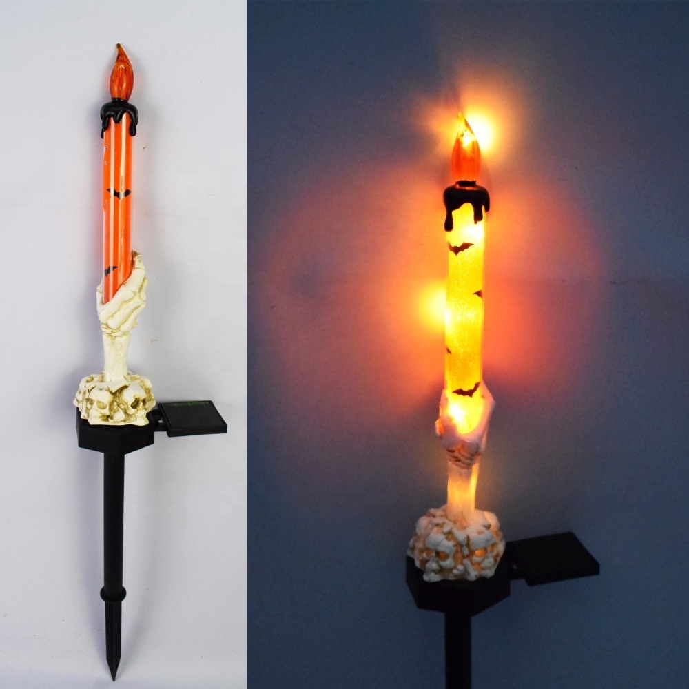 Waterproof Halloween Decorations Light Pathway Ground Landscape Outdoor Garden Led Solar Torch Light