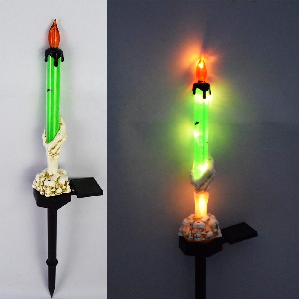 Waterproof Halloween Decorations Light Pathway Ground Landscape Outdoor Garden Led Solar Torch Light