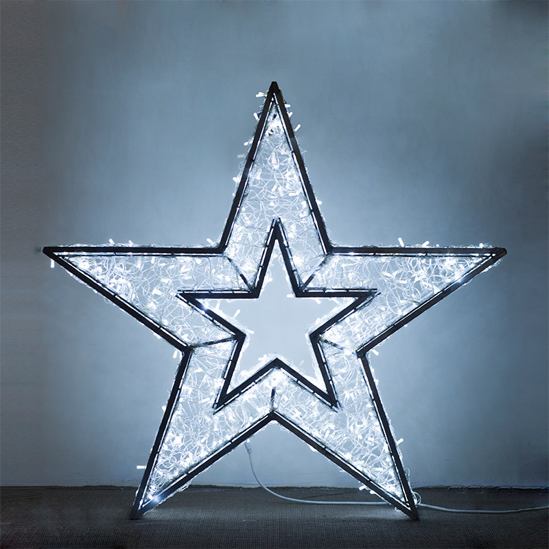 High Quality Christmas Decoration 2d Star Group Lighting Outdoor Led Star Shape Led Motif Lights