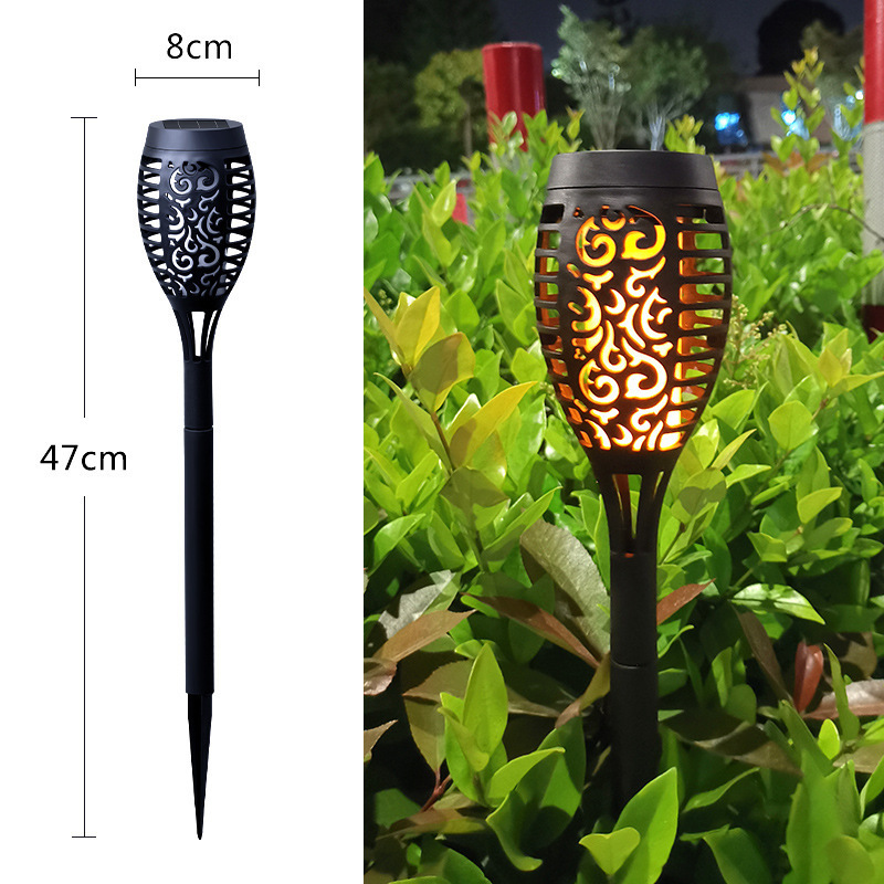 Hot Pathway Landscape Decoration Lighting Flame Yard Lawn Led Ground Torch Flame Lamp Waterproof Solar Light Outdoor Garden