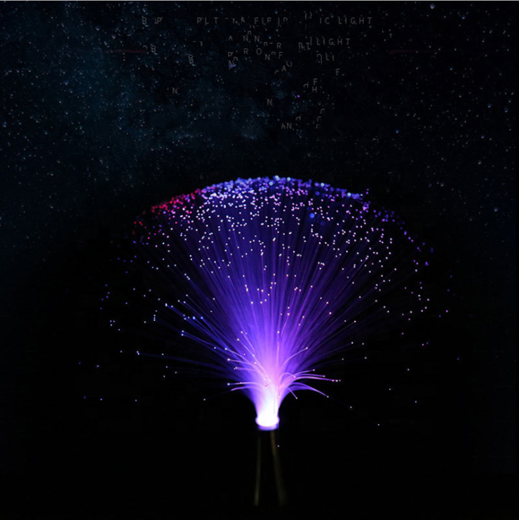 7 Colors Changing Diy Christmas Party Battery Operated Hanging Star lighting optic Night led fiber optic light