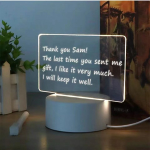 Acrylic Diy Note Board Holiday Light Creative Led Night Light Usb Message Board Light With Pen