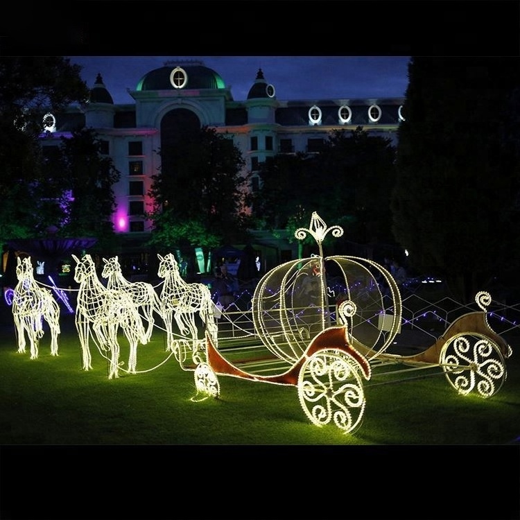 Christmas Outdoor Street Running Strip 3d Acrylic Led Deer Car Reindeer Motif Lights