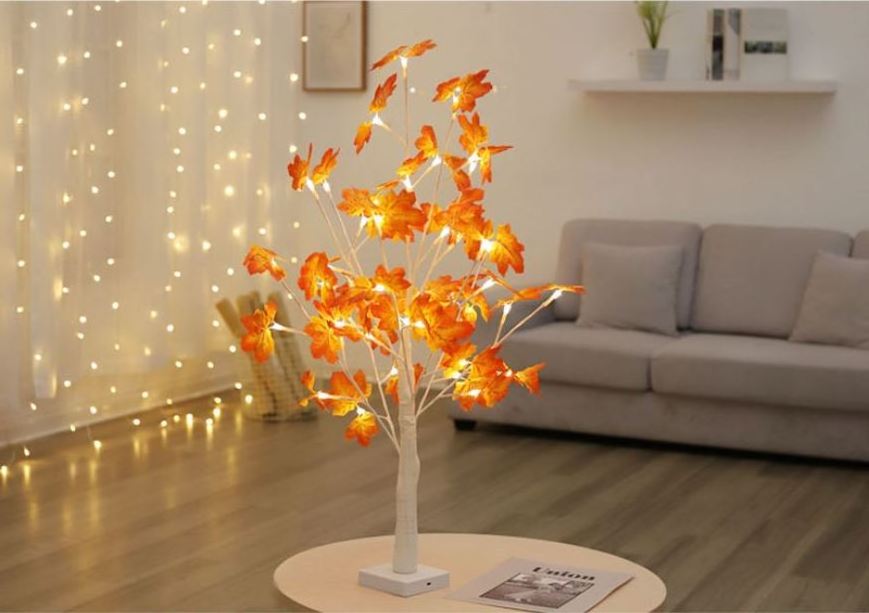 Led Copper Wire Light Tree Light Touch Switch Maple Led  Light tree