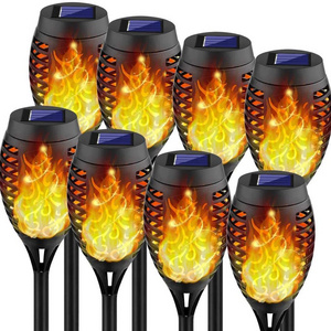 Solar Dance Fire Lights Garden Patio Yard Pathway Dusk To Dawn Auto On/Off Outdoor Landscape 33 Leds Solar Lawn Led Stake Light