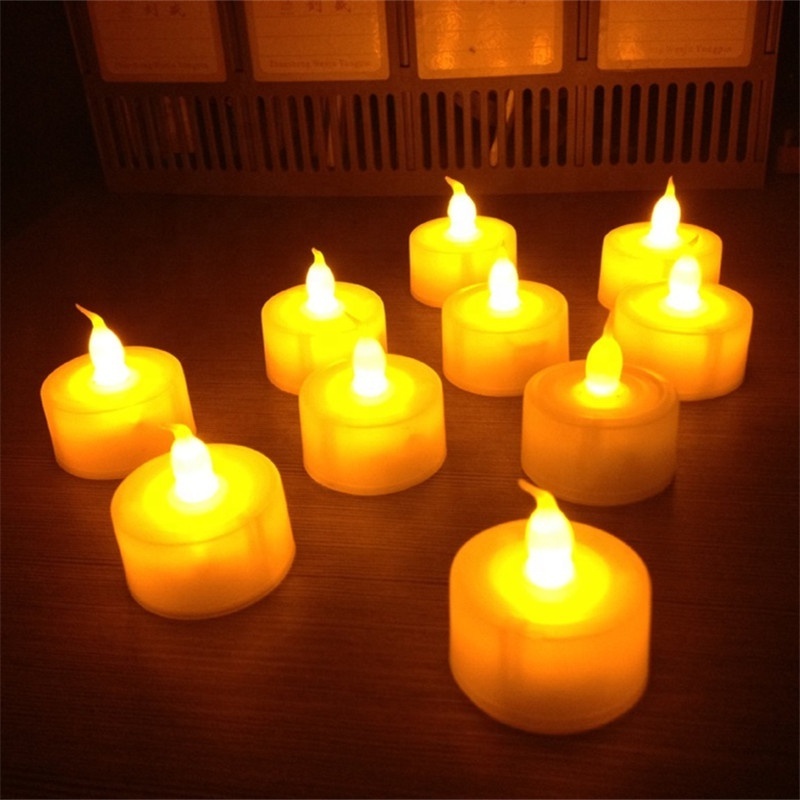 Fully waterproof electronic flameless home decoration solar small mini battery led candle light led candle light