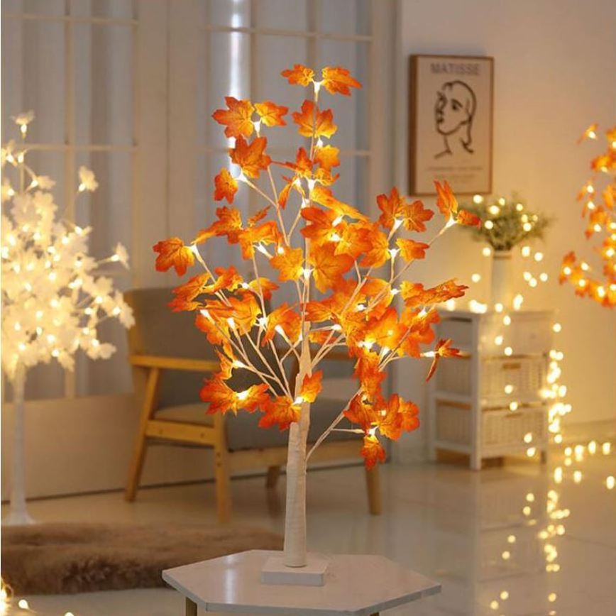 Led Copper Wire Light Tree Light Touch Switch Maple Led  Light tree