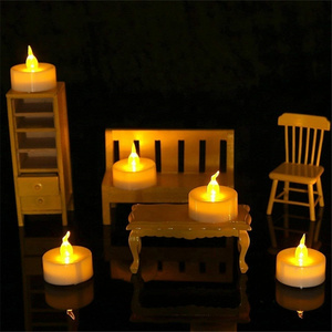 Fully waterproof electronic flameless home decoration solar small mini battery led candle light led candle light