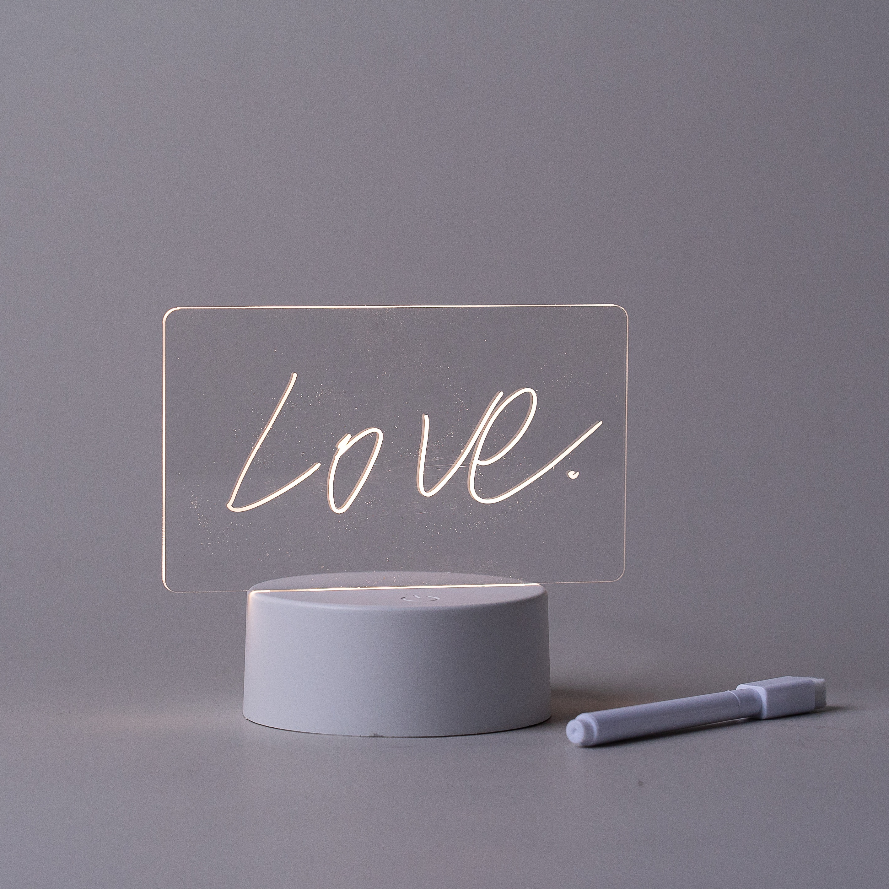 Acrylic Transparent Light Erasable Message Board Table Lamp