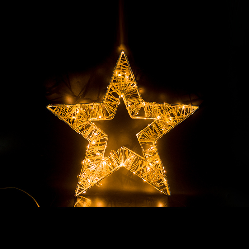 High Quality Christmas Decoration 2d Star Group Lighting Outdoor Led Star Shape Led Motif Lights