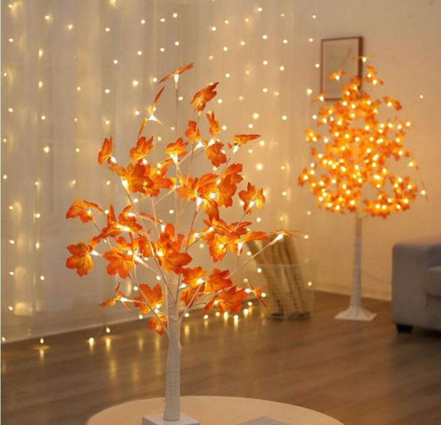 Led Copper Wire Light Tree Light Touch Switch Maple Led  Light tree