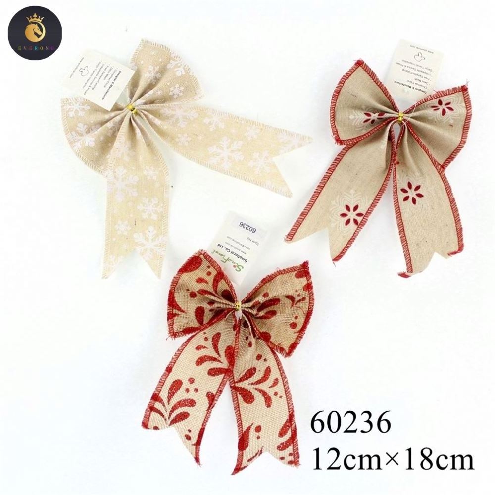 christmas ribbon bow 60236 Handmade holiday decoration bow christmas tartan bow