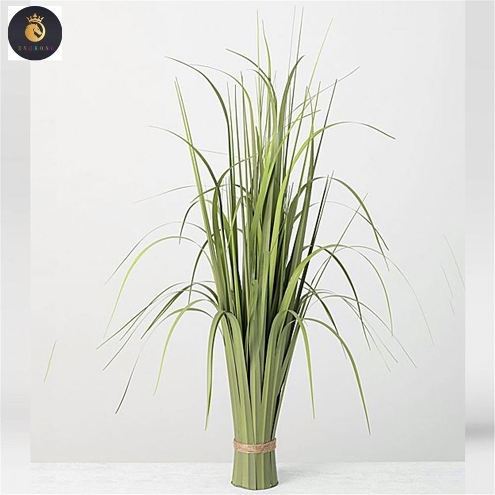 I62 Artificial Potted Onion Grass Greenery Shrubs UV Resistant Plants for Indoor Outdoor Landscaping