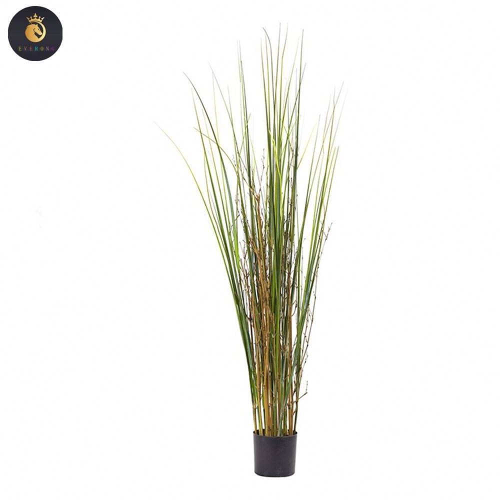 I62 Artificial Potted Onion Grass Greenery Shrubs UV Resistant Plants for Indoor Outdoor Landscaping